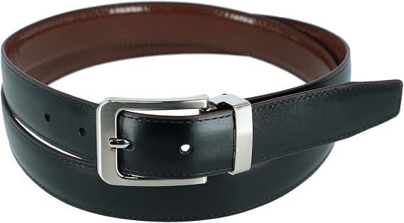 CTM Lizard Print 1 1/8 Inch Reversible Dress Belt