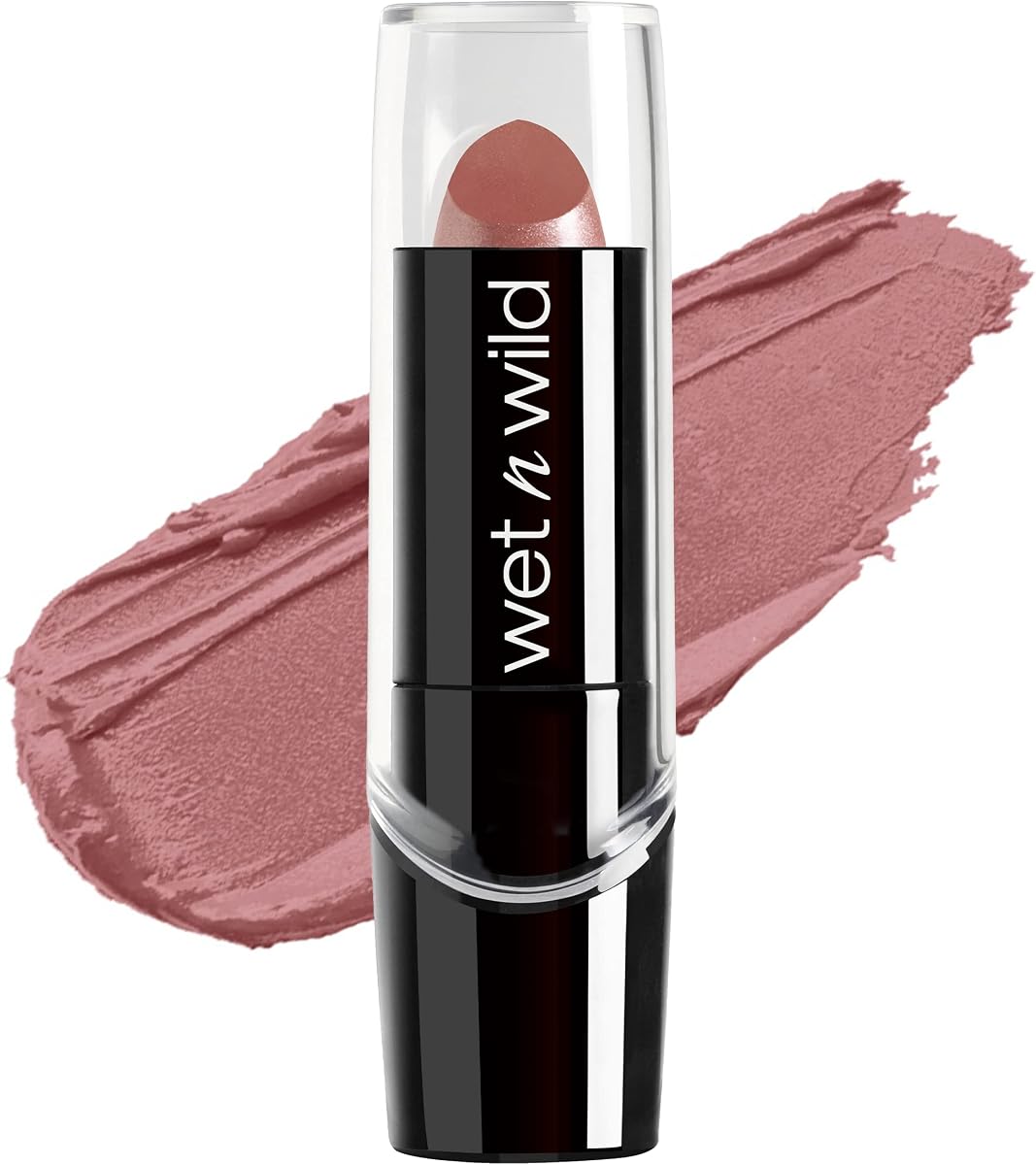 Lápiz labial con acabado de seda de Wet n Wild, color de labios rico e hidratante, formulado con vitaminas A, E y macadamia para máxima hidratación, libre de crueldad animal y vegano - Dark Pink Frost