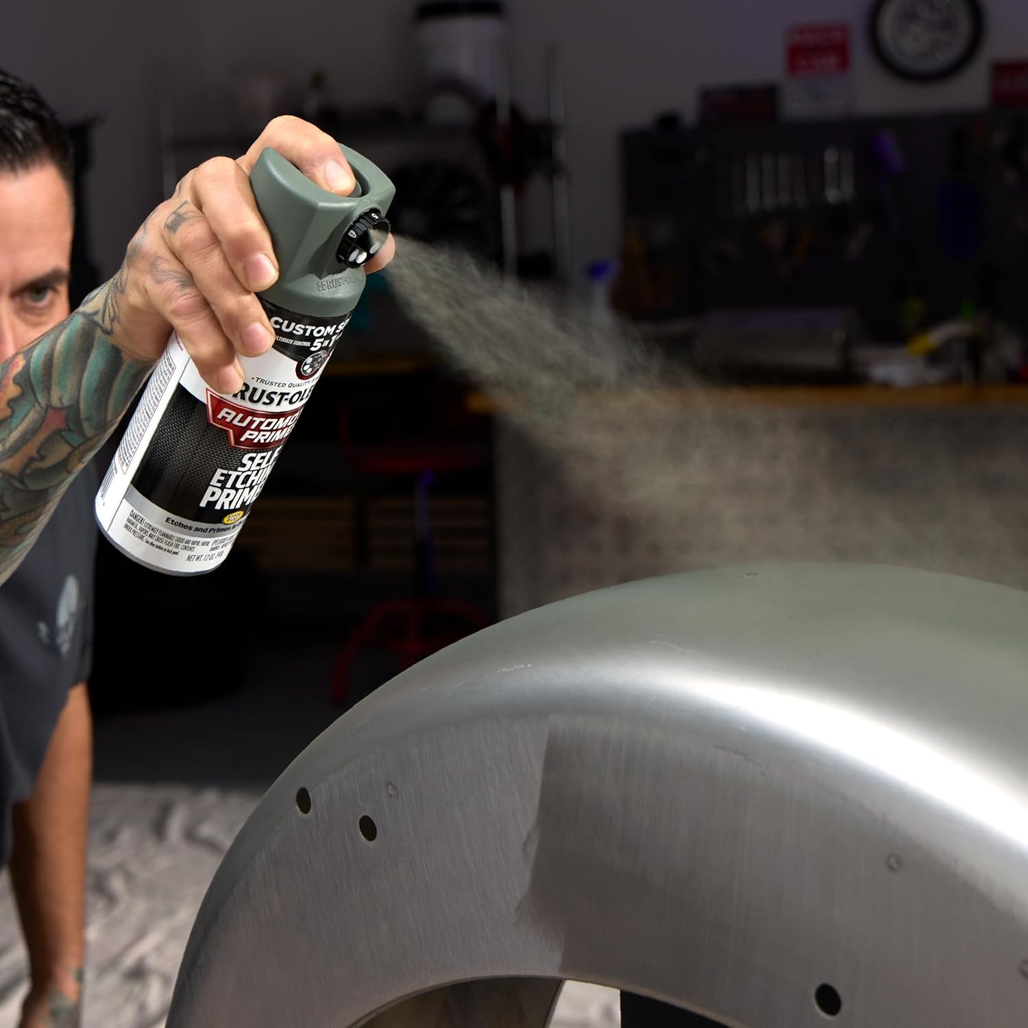Rust-Oleum Automotive Self Etching Primer Custom Spray 5-in-1, 12 oz, Matte Dark Green, 6 Pack