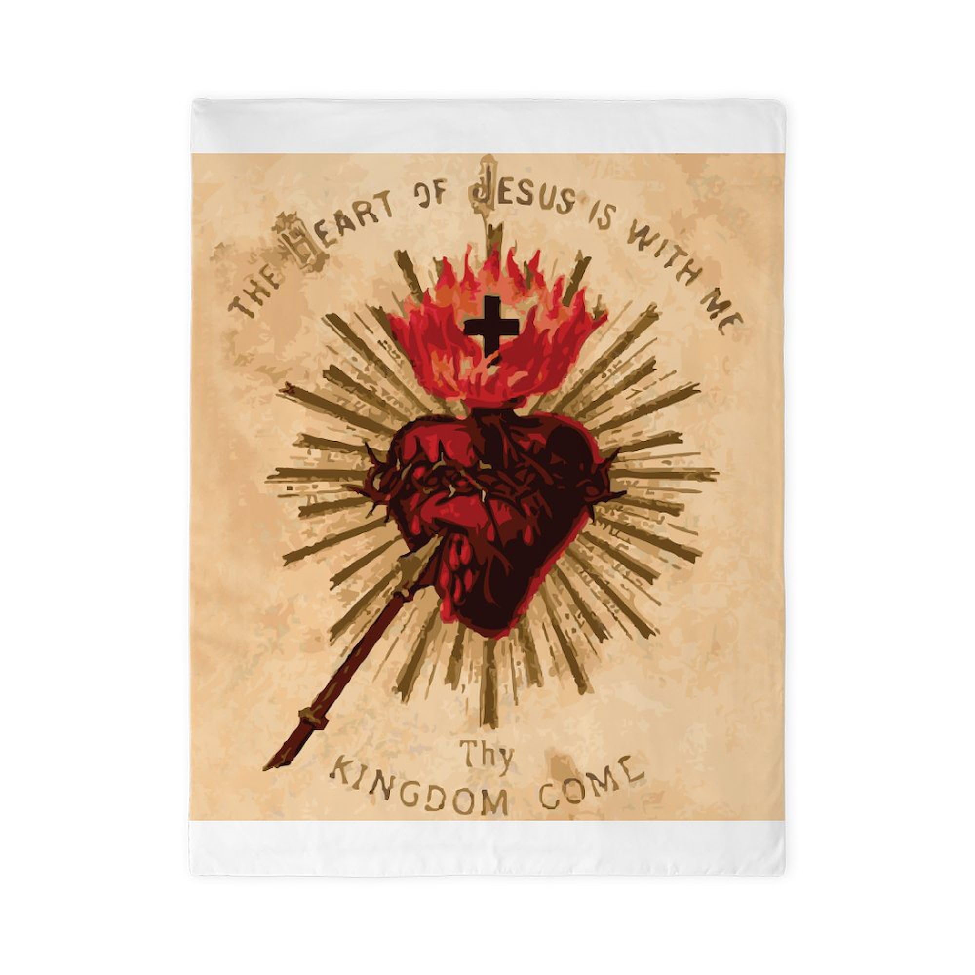 CafePress HeartOfJesusSq Twin Duvet Cover, Printed Comforter Cover, Unique Bedding,