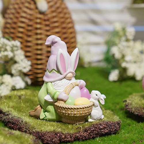 Miniatura 9 de Decoraciones de Pascua, gnomos, adornos de mesa de primavera, decoración de primavera, resina, sin rostro, gnomos de Pascua, regalos para fiestas