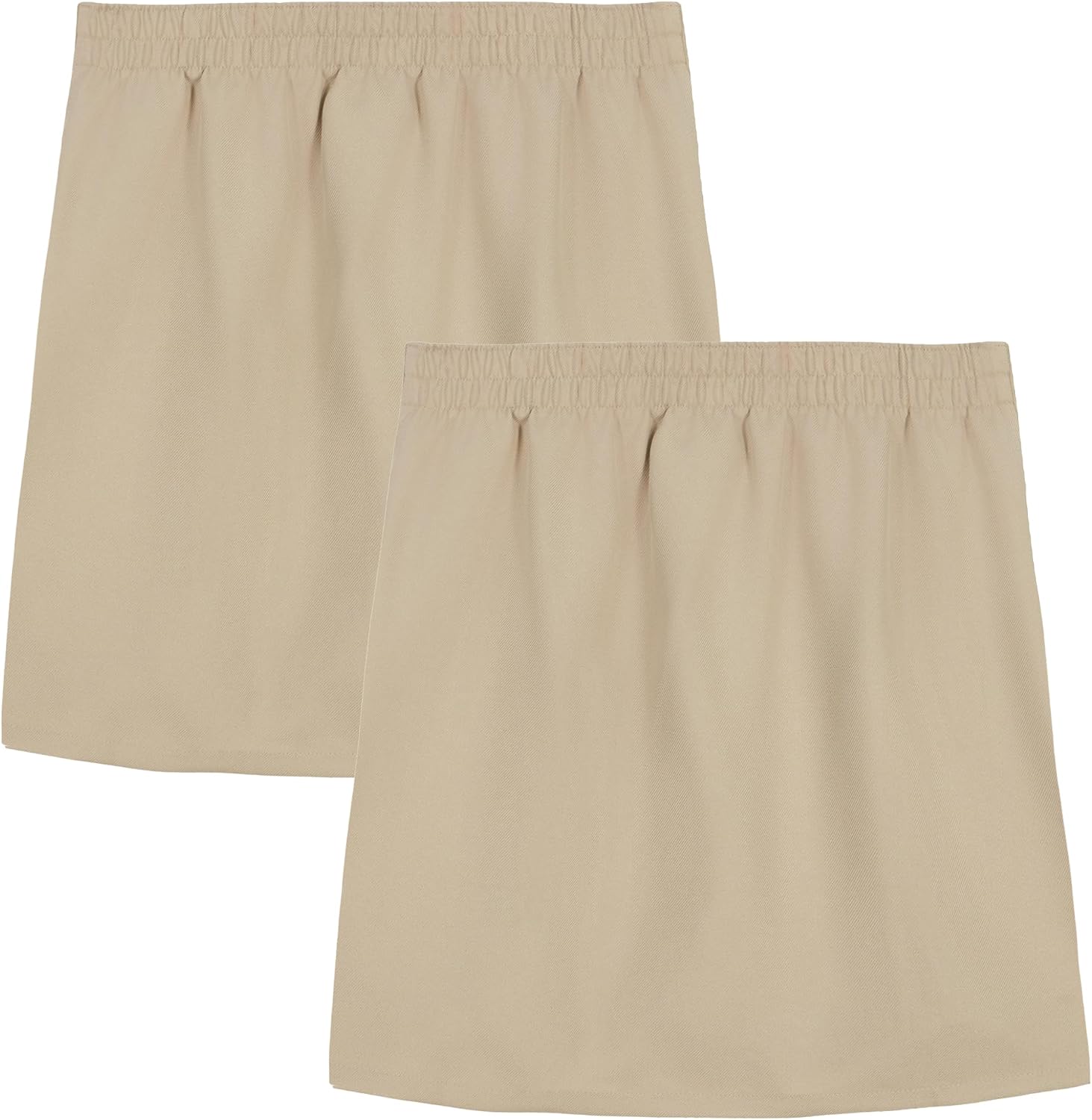 Dockers Girls' School Uniform Pull-on Pleated Scooter Skort, 2-Pack