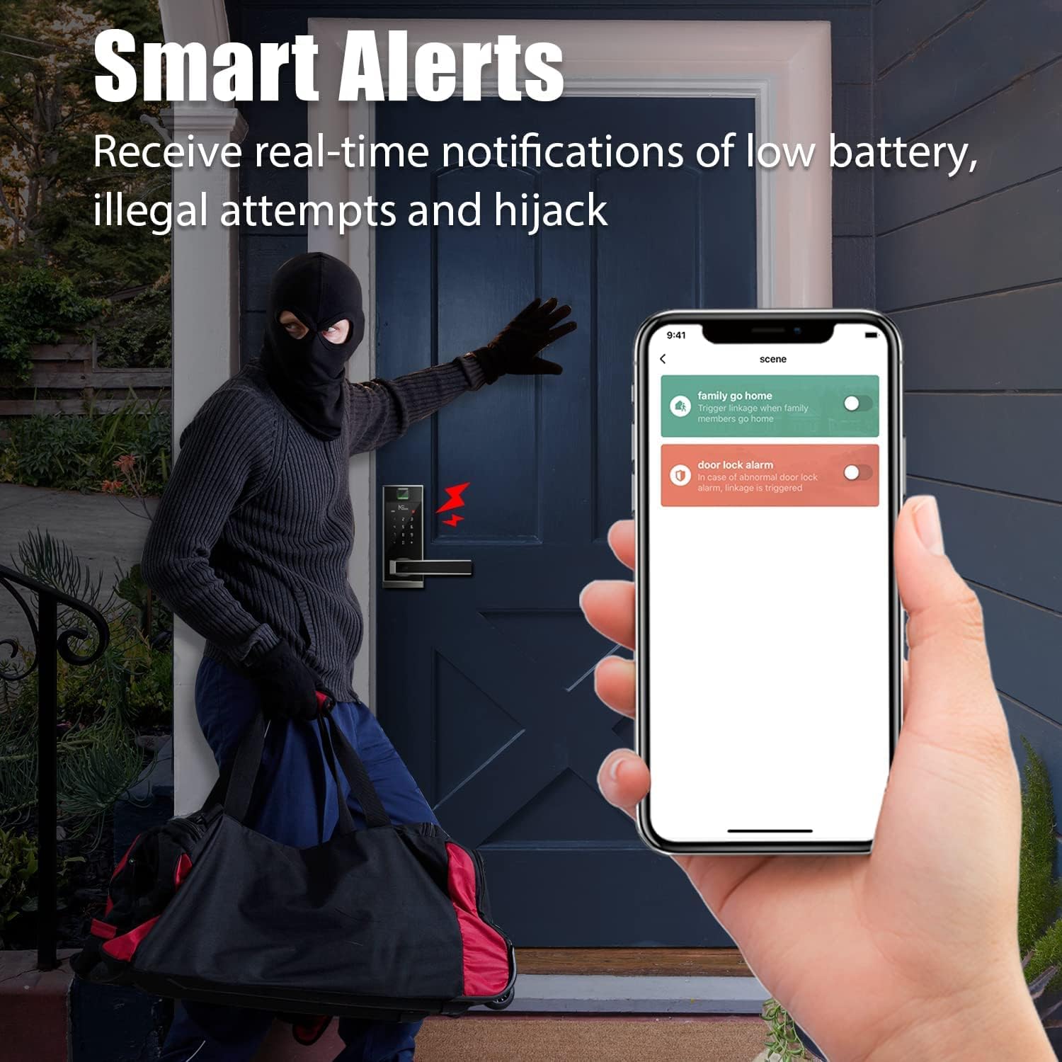 Frее Shірріng 🛒 Fingerprint Smart Security Lock Touch: NGTeco Keyless Entry Door Lock with Touchscreen, Bluetooth Keypad Lock for Front Door, Digital Electronic Code Deadbolt with APP, Reversible Handle