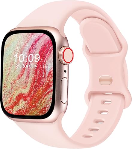 Miniatura 23 de Paquete de correas deportivas compatibles con Apple Watch de 38, 40, 41, 42, 44, 45 y 49 mm, unisex, correa de silicona suave de accesorio para
