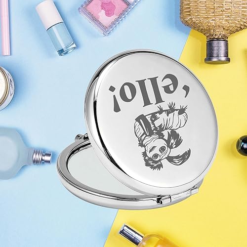 Miniatura 4 de KEYCHIN Ello - Espejo de bolsillo con gusano para fanáticos de la película, espejo de maquillaje compacto para mujeres y niñas (Ello-S)