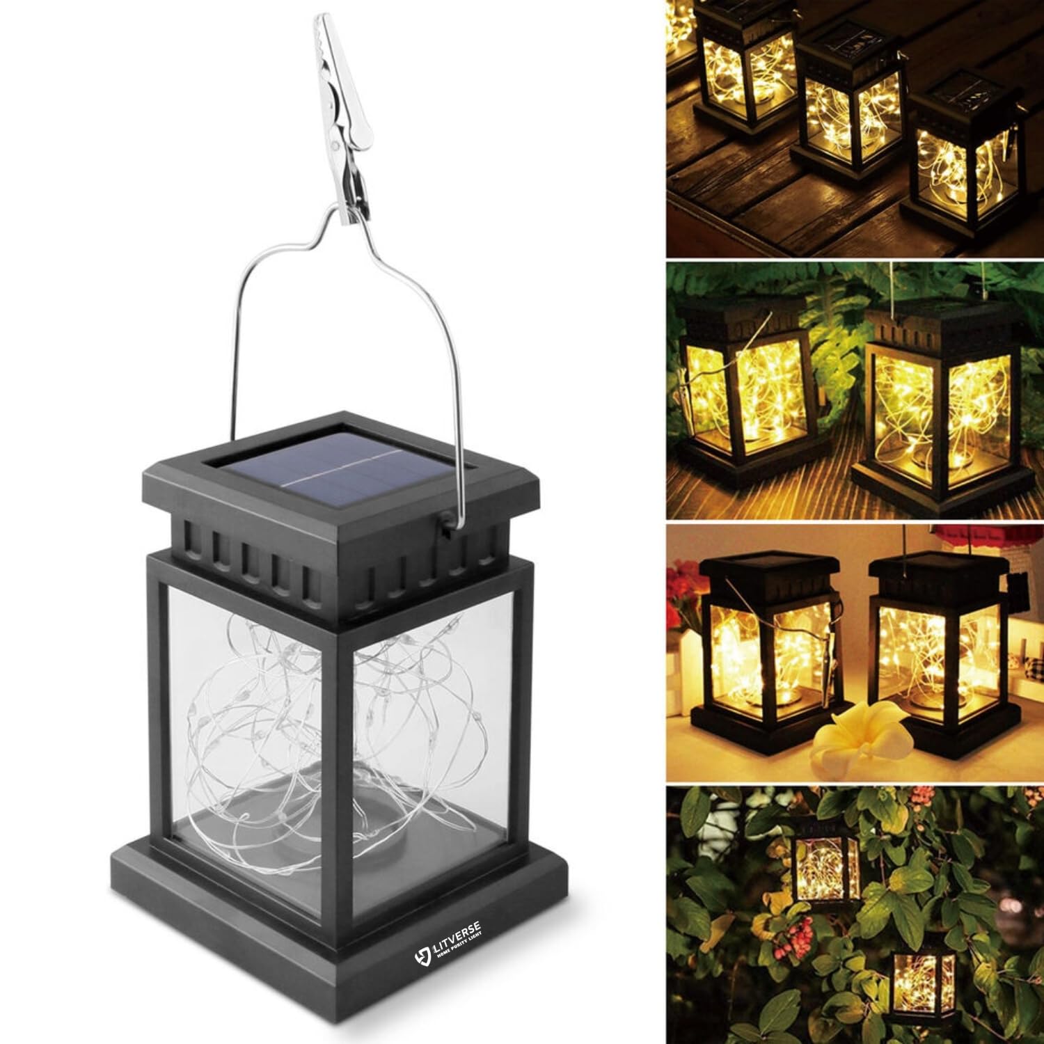 LITVERSE Solar Lanterns Outdoor Waterproof Hanging Lantern Lamp 30 LED Solar Tree Lights Outdoor, Solar Camping Lights, Lantern Decorative for Patio Yard Camping Garden Christmas Decor ( 1 Pack ) (B0CY9MPSKB) Amazon Price History, Amazon Price Tracker