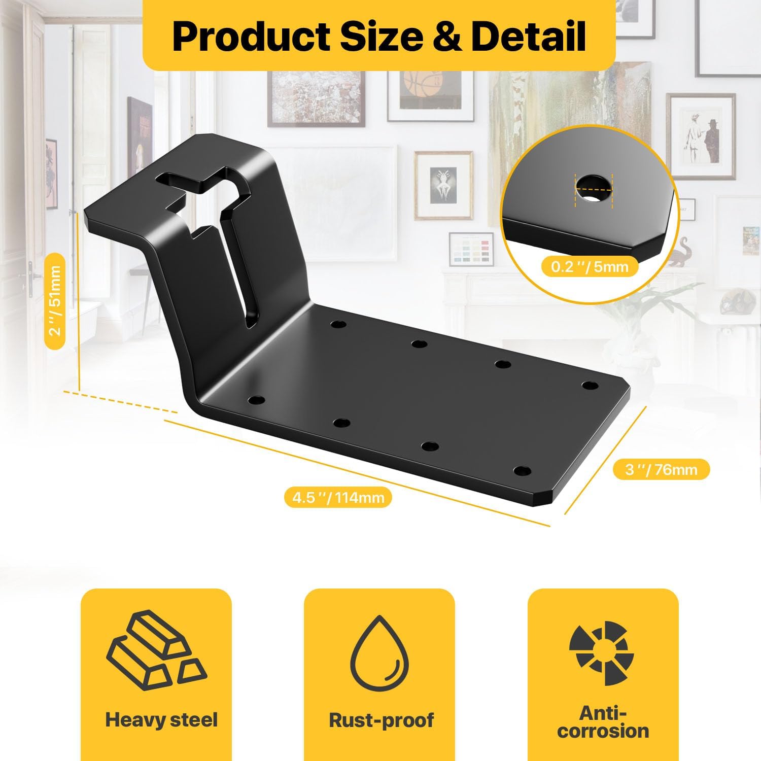 12 Pcs T Post Brackets Vertical, Heavy Duty T Post Mounting Bracket for T Shape Wood Fence Posts, T Target Hanger, T-Post Lumber Brackets for Posting Signs, Bird House Feeder, Mailbox-Black
