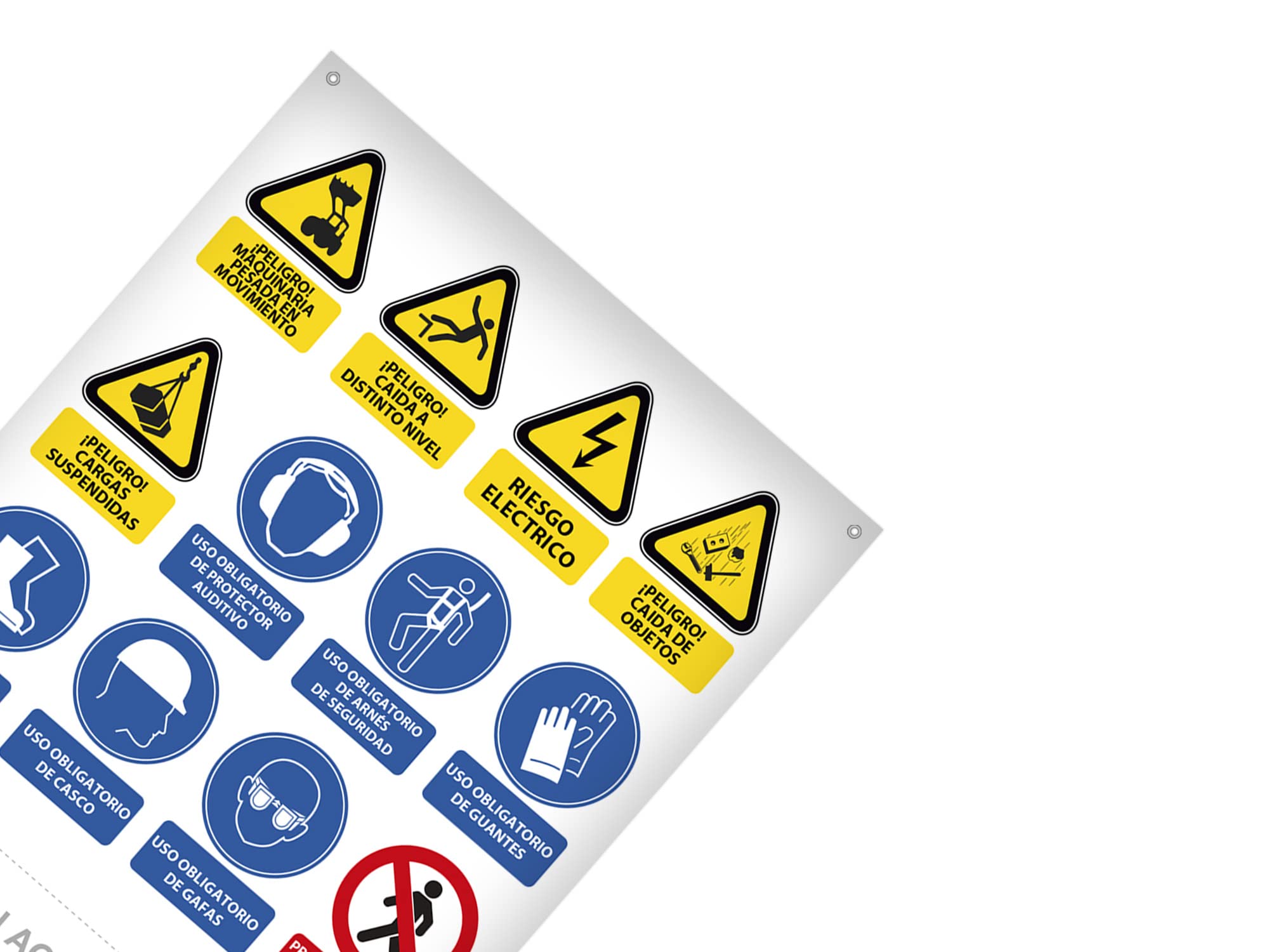 Oedim Pack 10 Señaléticas para Obras Personalizado, 70x100cm, Señal para Obras, Fabricado en Glasspack