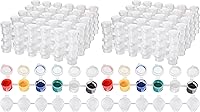 Vista 8 de 24 tiras y 144 macetas vacías para pintura acrílica, contenedor de almacenamiento con tapa, suministros para manualidades, aulas, escuelas