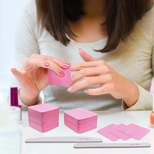 Miniatura 3 de 1000 toallitas de uñas sin pelusas, almohadillas absorbentes para quitar esmalte de uñas, toallitas suaves para limpiar suministros de extensión de