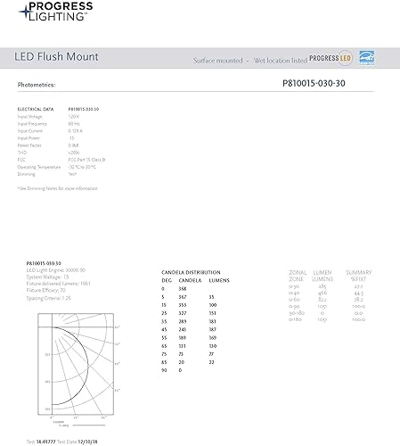 Miniatura 13 de Progress Lighting Edgelit - Soporte para superficie LED de 7 pulgadas, colección Everlume, para interiores, P810015-030-30, blanco