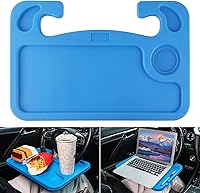 Vista 12 de JUSTTOP Escritorio de Volante de Coche para Laptop, Accesorios Multiusos de Coche para Viajes, Bandejas de Soporte de Asiento de Coche para Comer