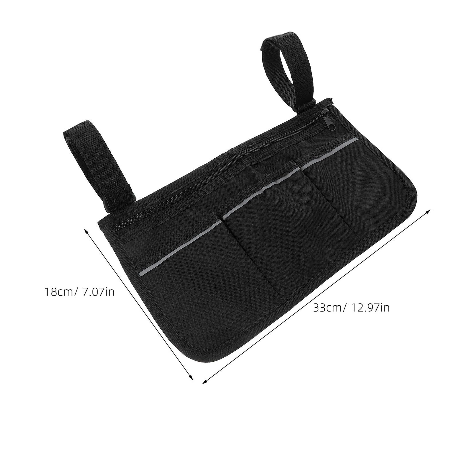 COLLBATH 3 Piezas Bolsa Para El Lado De La Silla De Ruedas Bolsas Laterales Para Sillas De Ruedas Black
