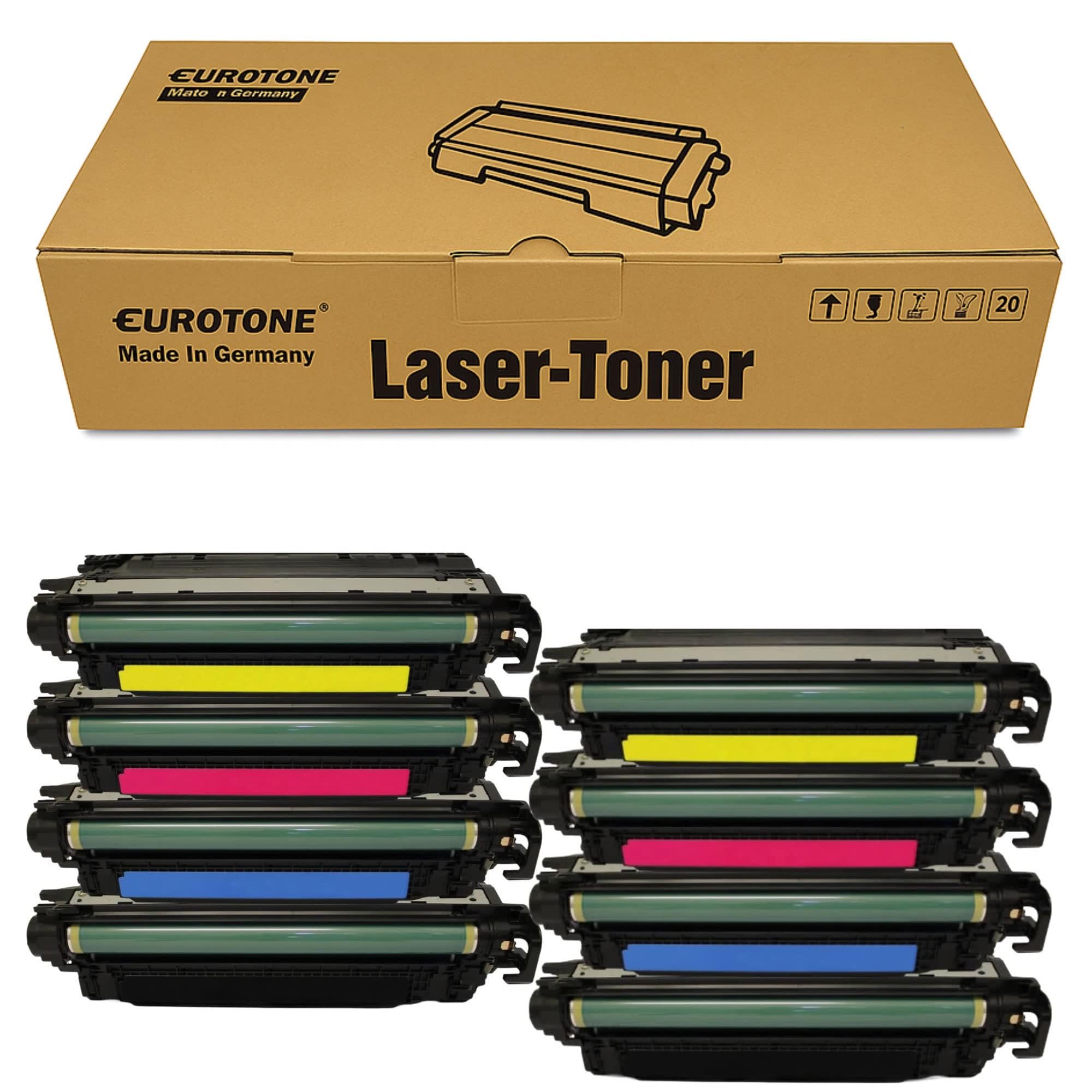 Eurotone Toner 8X kompatybilny z Canon LBP712Cdn LBP710Cx LBP712Cx zastępuje 040 / 040H XXL BK CMY zestaw o 25% większej wydajności