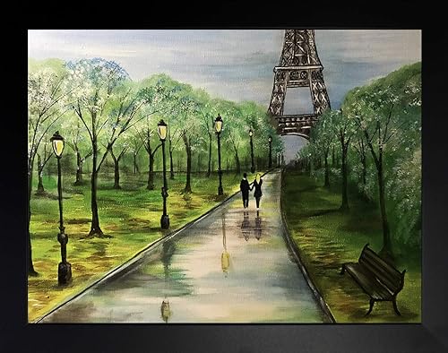 Buyartforless IF EDC403 10x8 1.25 Black Canvas Wall Art, 12.5x10.5, Green