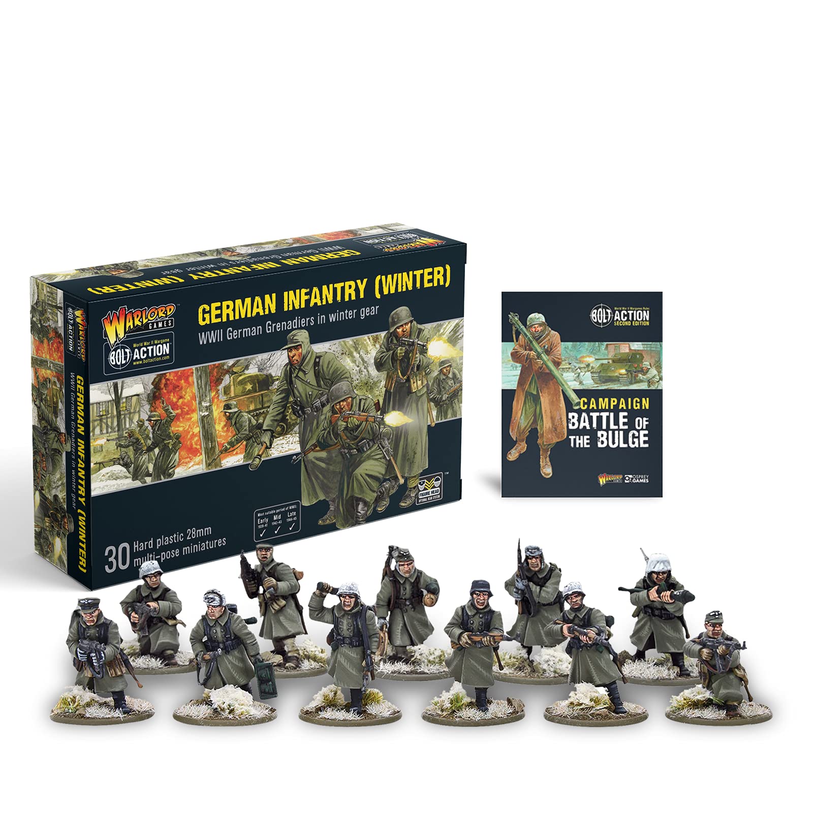 Buy Wargames Delivered Bolt Action Miniatures German Infantry (Winter
