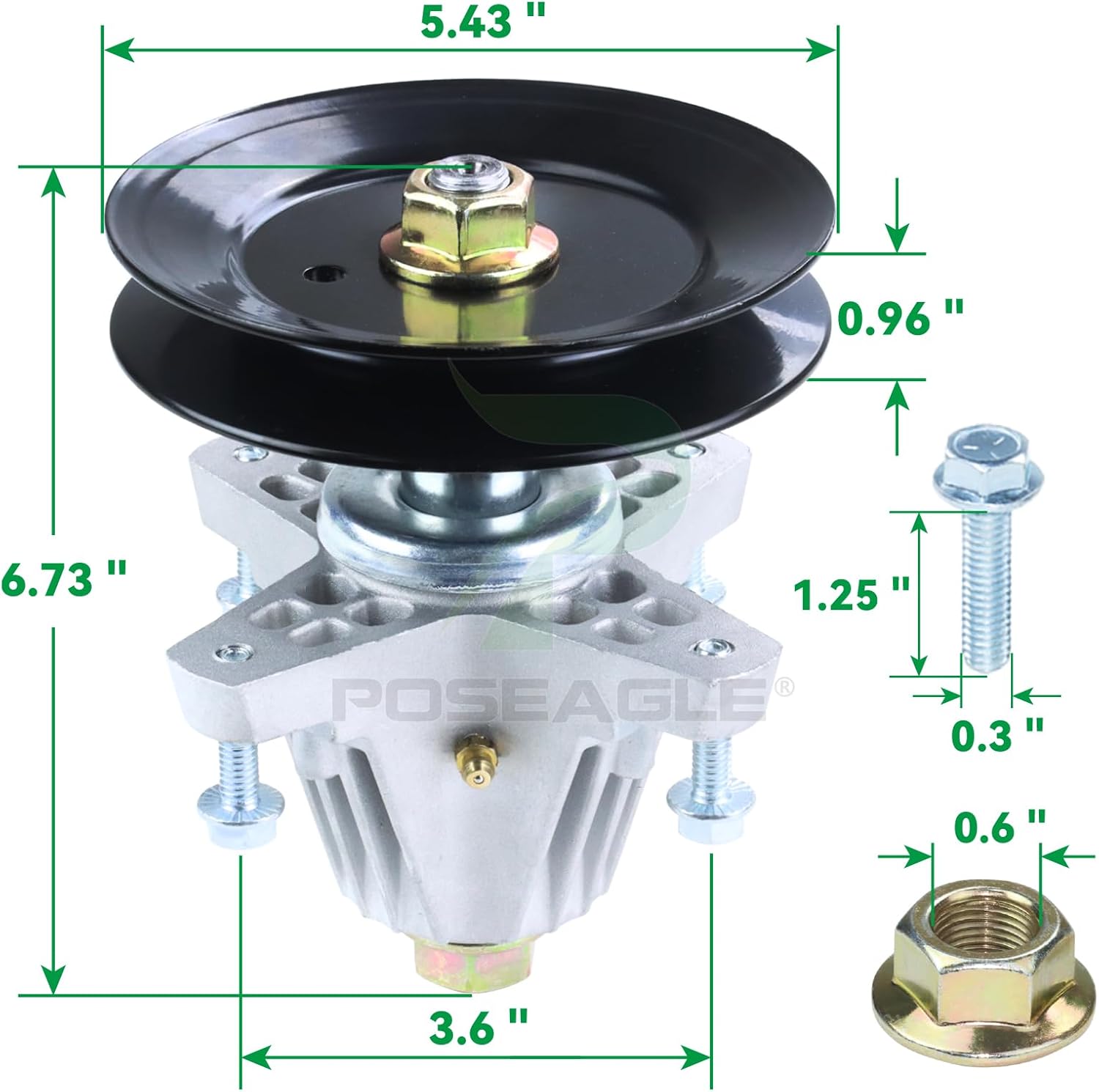 3 Pack Pre-Greased 918-06978 Spindle Assembly with 756-05034A Idler Pulley 954-04329A Belt 5/8x149 Replaces 618-06978 for Cub Cadet RZT-L54 Kh Fab Carb, ZT1-54 Kh Fab Lawn Tractors