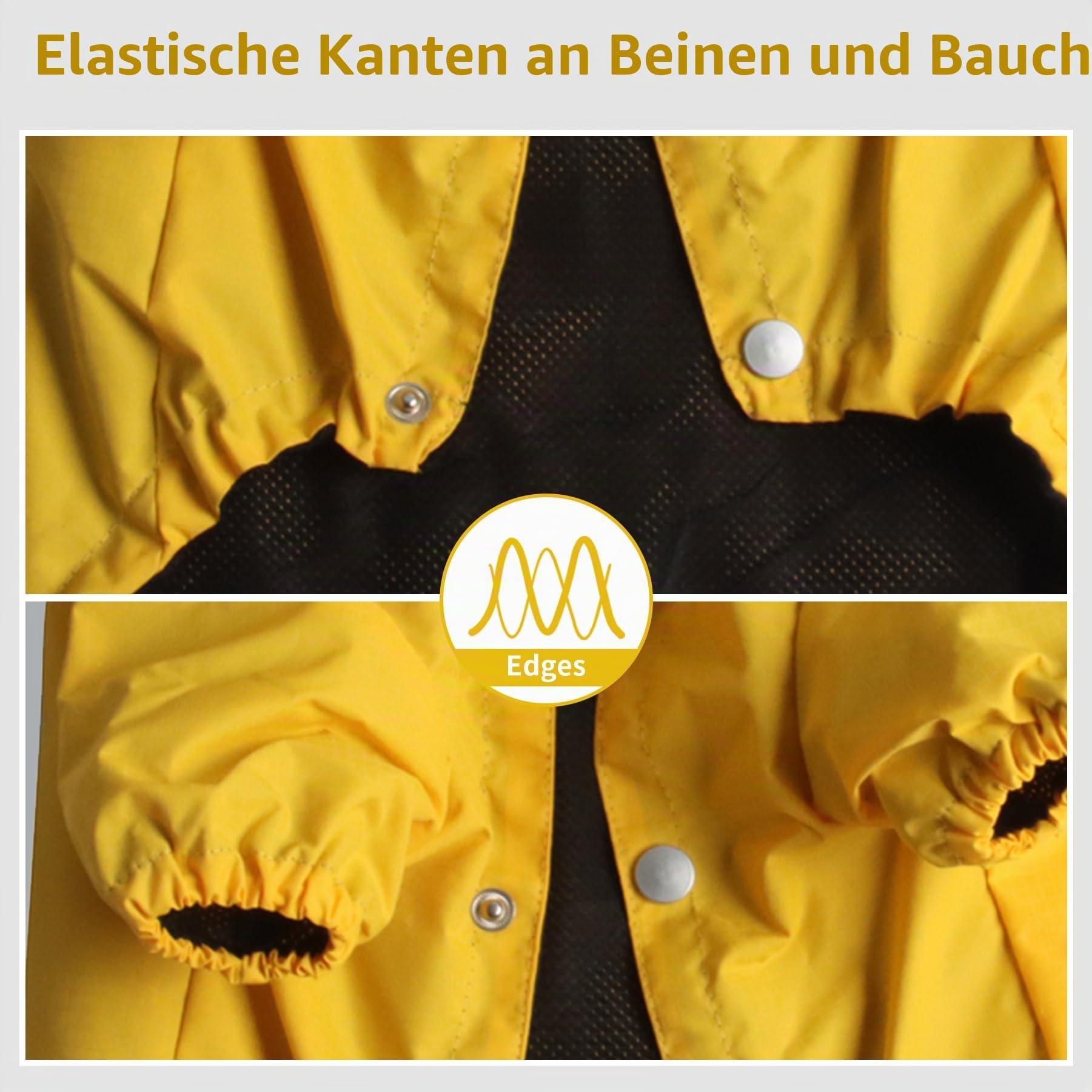 JoyDaog Regenmantel für extra kleine Hunde mit Kapuze, wasserdichte Outdoor-Regenjacke für Hunde, Welpen-Regenmantel mit Taschen, Gelb, XS