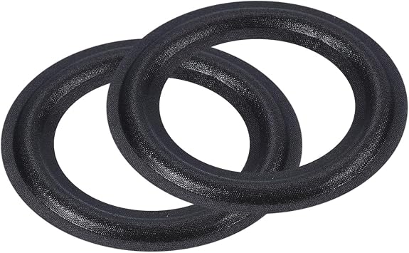 MECCANIXITY Rubber Speaker Foam Edge Surround Rings 2.5 Inch 42mm x 68mm Perforated Subwoofer Rings Replacement Parts for Speaker Repair or DIY Black 2 Pcs