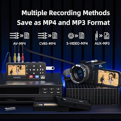 Convertisseur VHS Numérique,Carte de Capture Vidéo USB, Enregistreur