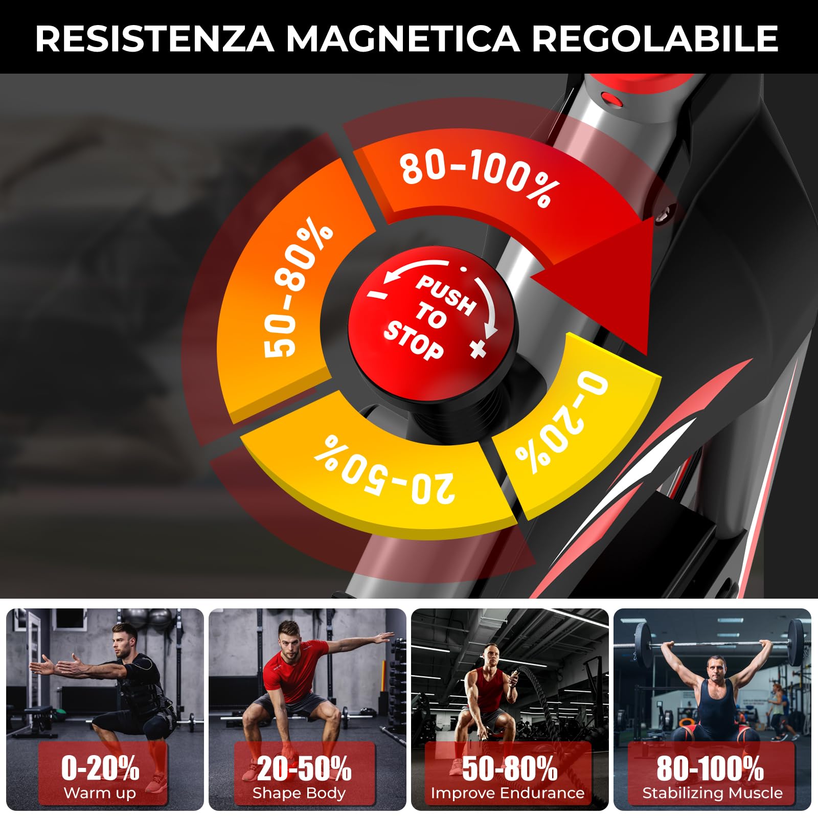 Micyox Cyclette da Casa, TH-X3 Bici da Fitness Magnetica, Resistenza Regolabile, Monitor Multifunzione, Porta Celullare, Cardio-Training Cyclette Professionale