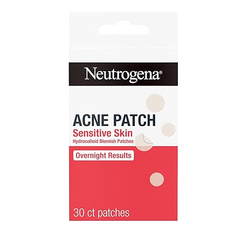 Neutrogena Sensitive Skin Blemish Patches, Acne Patches for Sensitive Skin, Hydrocolloid Treatment Visibly Shrinks Pimples Overnight, 2 Sizes, 30 Count - 30 Count (Pack of 1)