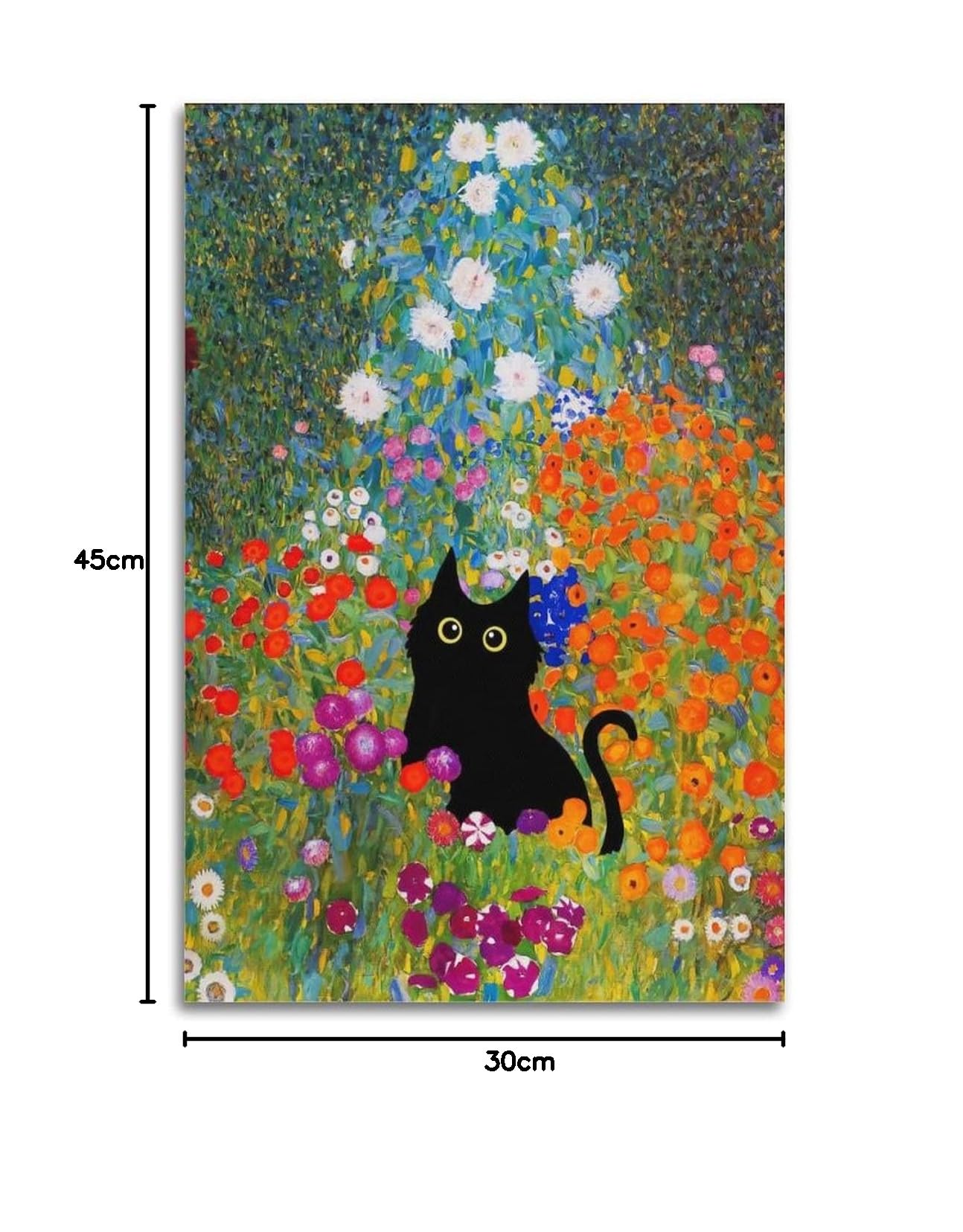 キャンバス油絵　専用   黒猫ガーデン 3　クリムト風フラワーガーデン Amazon.co.jp: WEERSHUN グスタフ・クリムト ガーデン 油絵 キャンバス