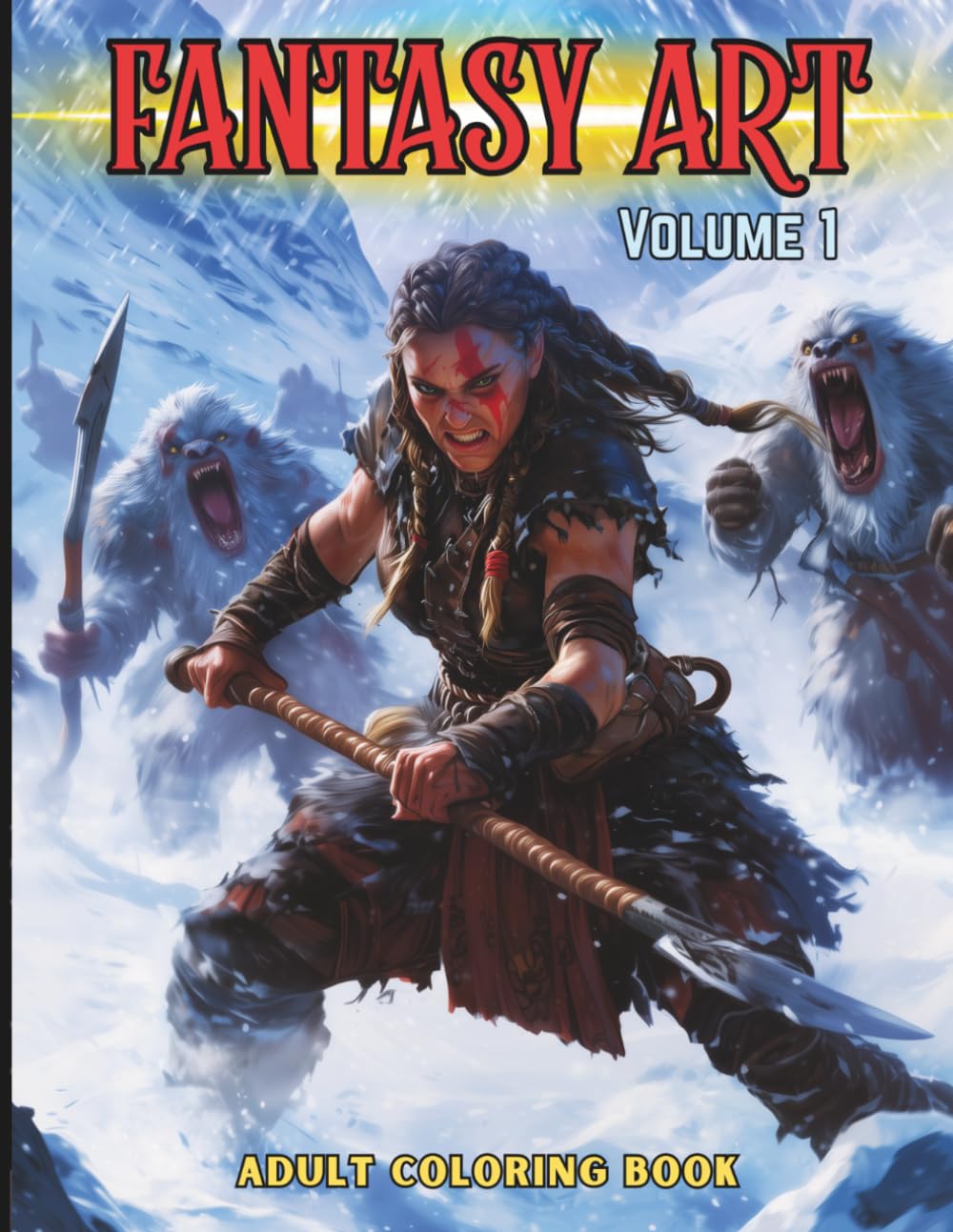 FANTASY ART Volume 1 Adult Coloring Book: Mythical Creatures and Enchanted Realms for Relaxation and Creative Escape