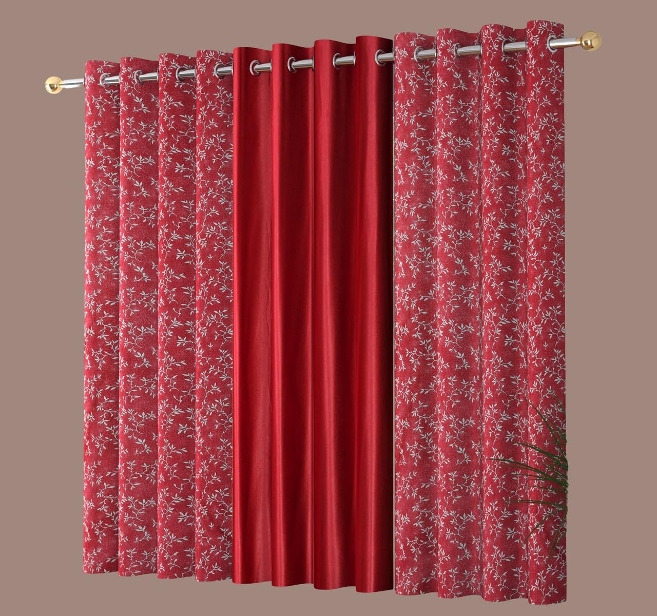 Buy ZENKART Multipurpose Curtain Panel neem Patti Combo for Window