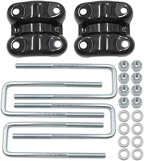 QGHAUC Rear Axle U-Bolts &amp; Plates Compatible with Chevy GMC C1500 K1500 Silverado Tahoe Yukon Cadillac Escalade 1988-2000 ...