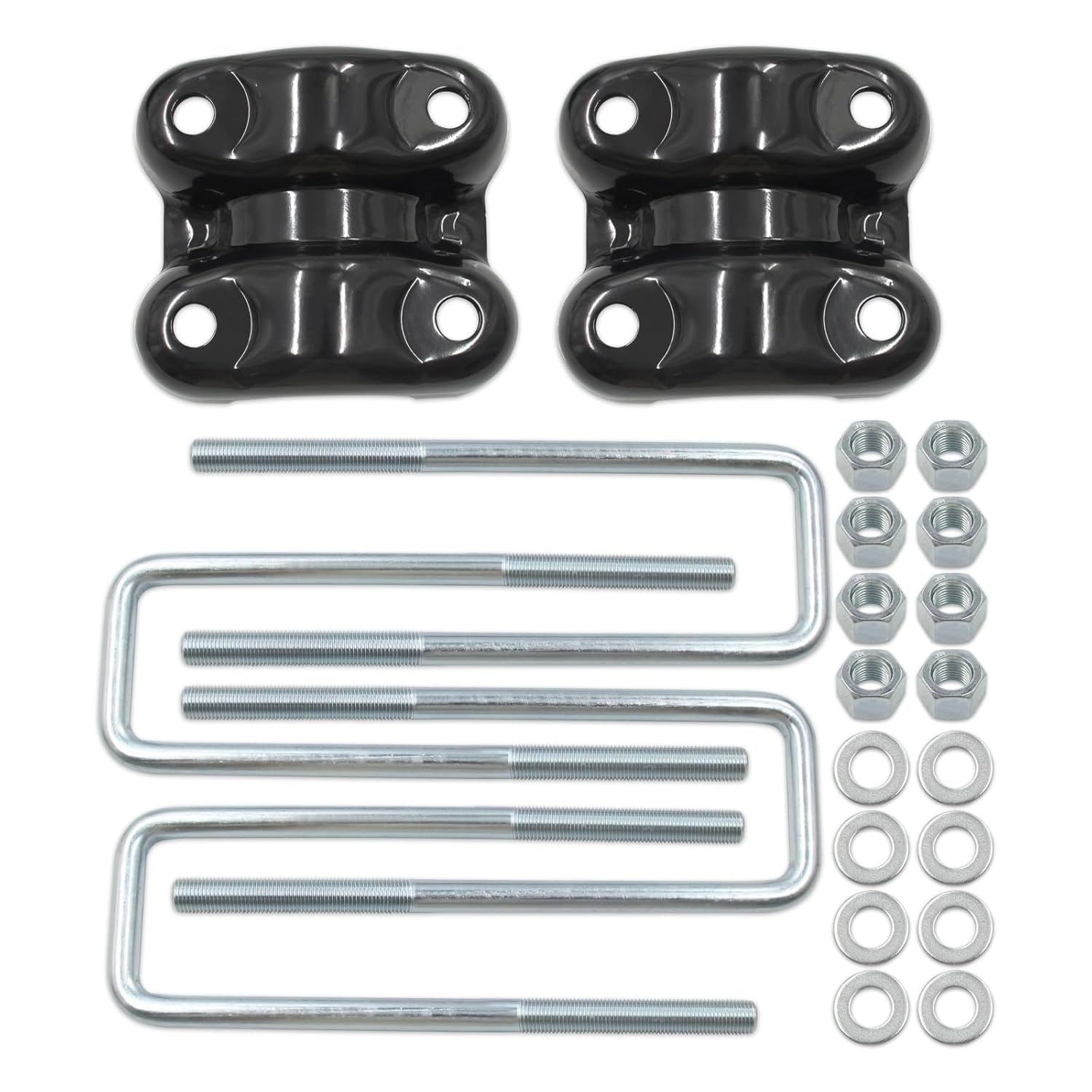 Rear Axle U-Bolts & Plates Compatible with Chevy GMC C1500 K1500 Silverado Tahoe Yukon Cadillac Escalade 1988-2000 Replace 15592585 15592586