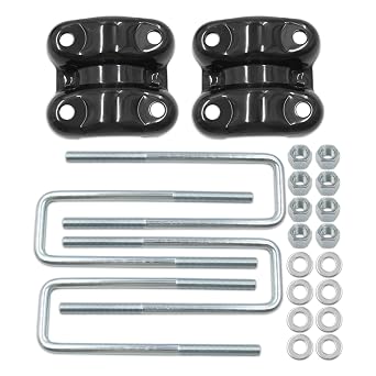 Rear Axle U-Bolts & Plates Compatible with Chevy GMC C1500 K1500 Silverado Tahoe Yukon Cadillac Escalade 1988-2000 Replace 15592585 15592586