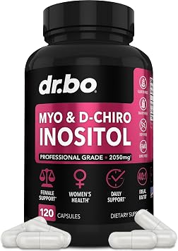 Myo-Inositol & D-Chiro Inositol Supplement Capsules - 401 Ratio Inositol Supplement for Women 2050mg with Vitamin B8 Pills - Natural Supplements for Female Women Support & Womens Health 120 Capsules