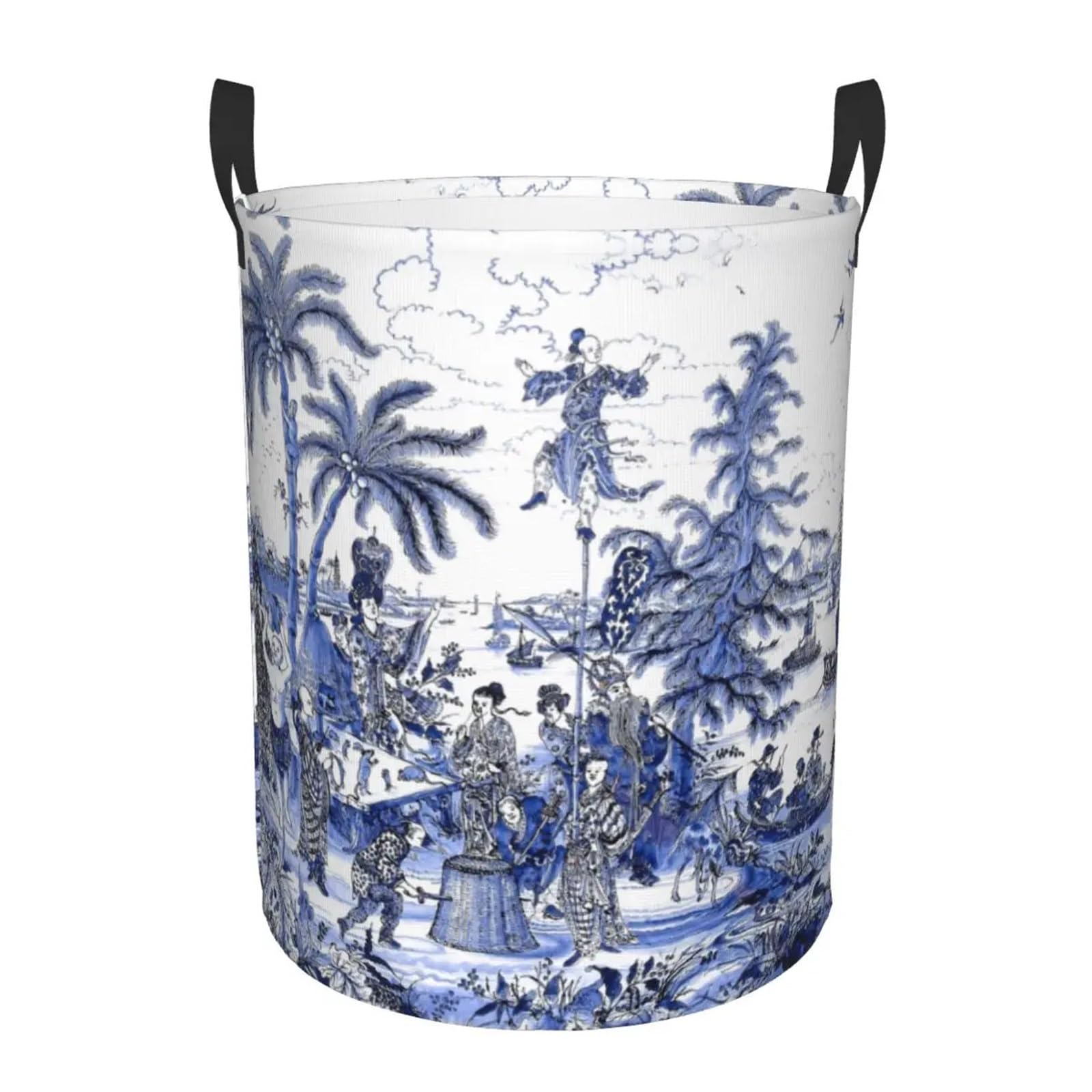 Fabric laundry hamper Vintage Laundry Hamper Large Storage Basket for Family(Color21,42x34 cm)
