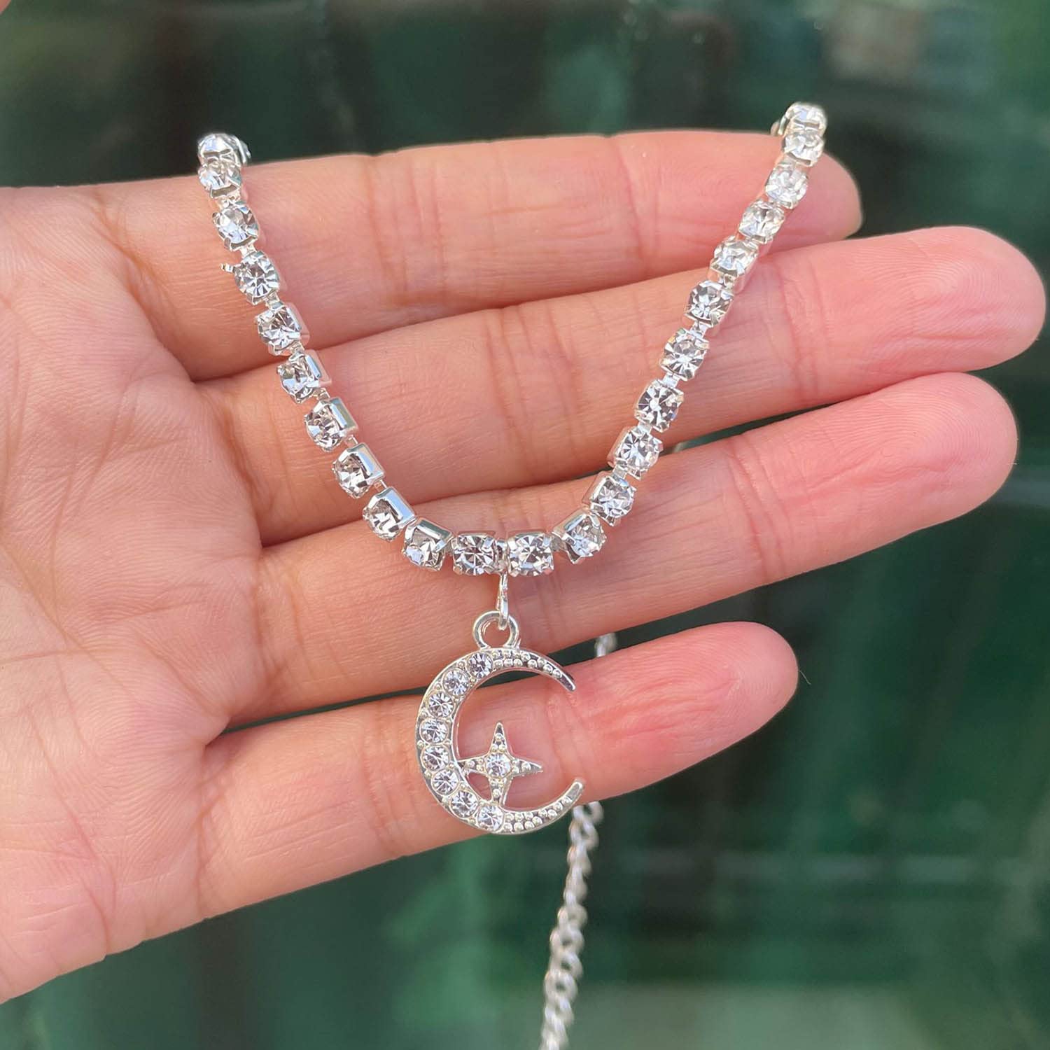 Cavigliera Cristallo Amore Cuore - Argento, Regolabile, Gioiello Piedi Per Donne E Ragazze - Foto 7