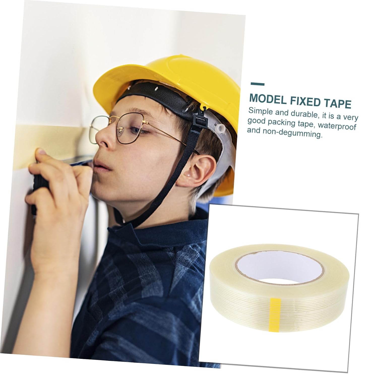 LIFKOME White Glass Fiber Filament Tape for Sturdy Strapping
