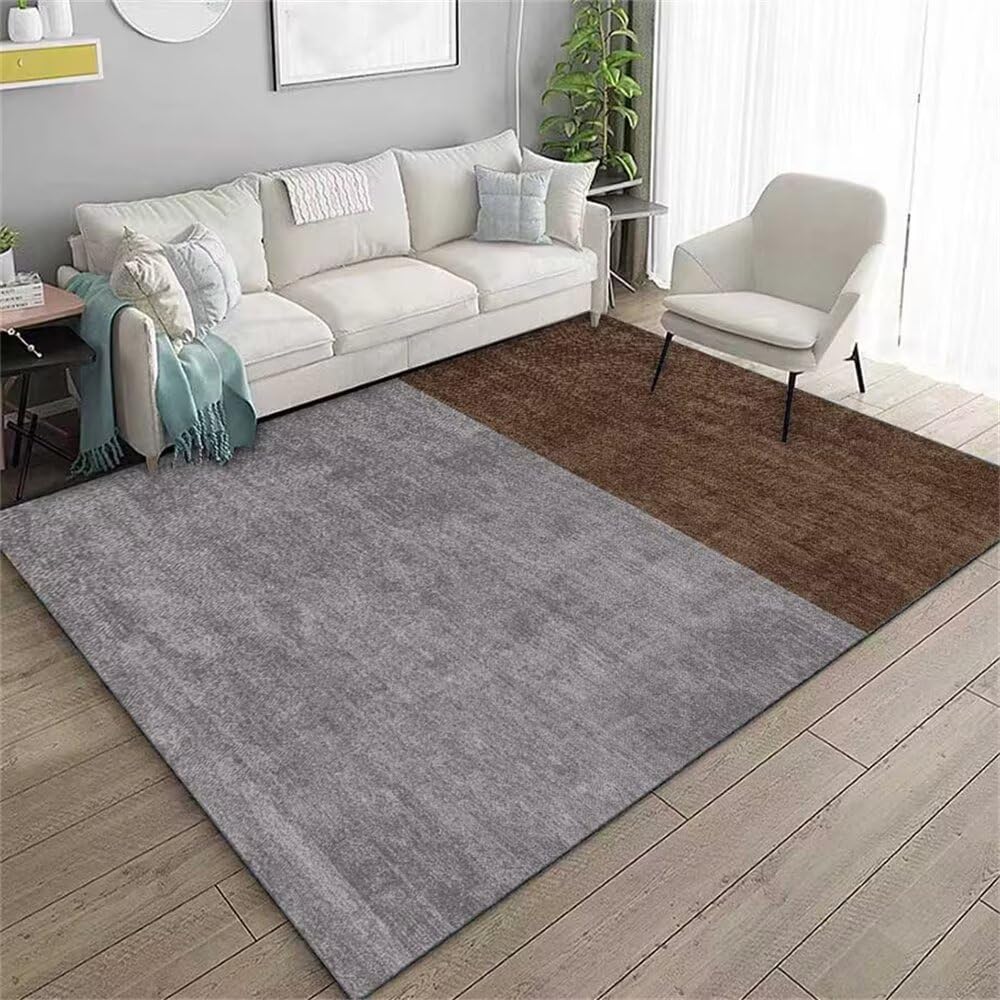 Tapis enfant de chambre fille gris marron 100x200cm tapis insonorisant de bureau