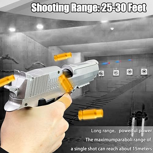 Miniatura 6 de Pistola de juguete de bala suave, pistola de juguete genial, balas de espuma suave con concha, juguete de expulsión de espuma, juegos de disparos,