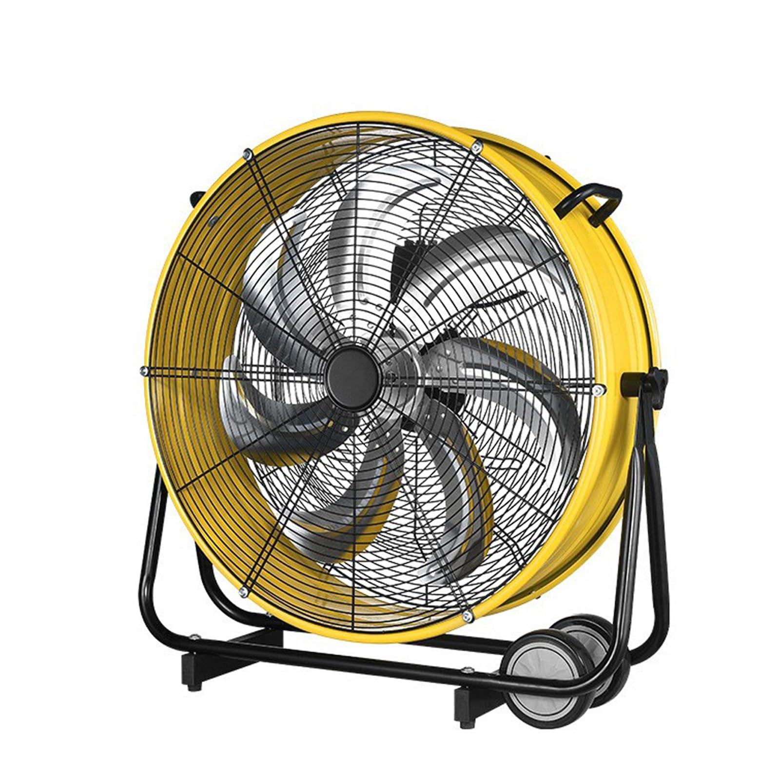 Industrieller Trommelventilator – Hochgeschwindigkeits-3-Gang-Bodenventilator mit Rädern und Griff für Garage, Lager, Werkstatt und Keller