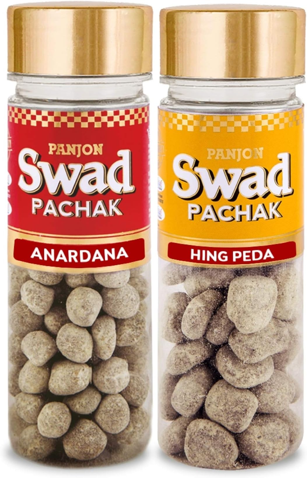 Panjon Swad Anardana & Hing Peda Pachak (Mukhwas Mouth Fresheners) 2 Bottles, 250g