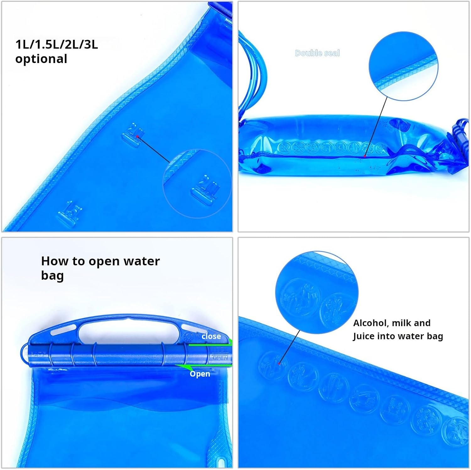 Portable Water Bladder Leakproof for Outdoor Hiking Camping Running Folding Hydrates Reservoir Easy Portable for Backpacks Enduring Outdoor