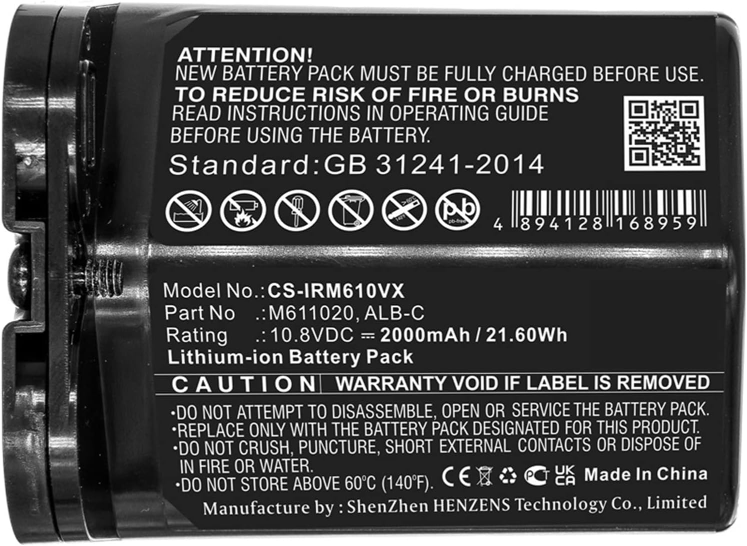 HEXAPI Robot Vacuum Cleaner Battery 2000mAh/2600mAh ALBC