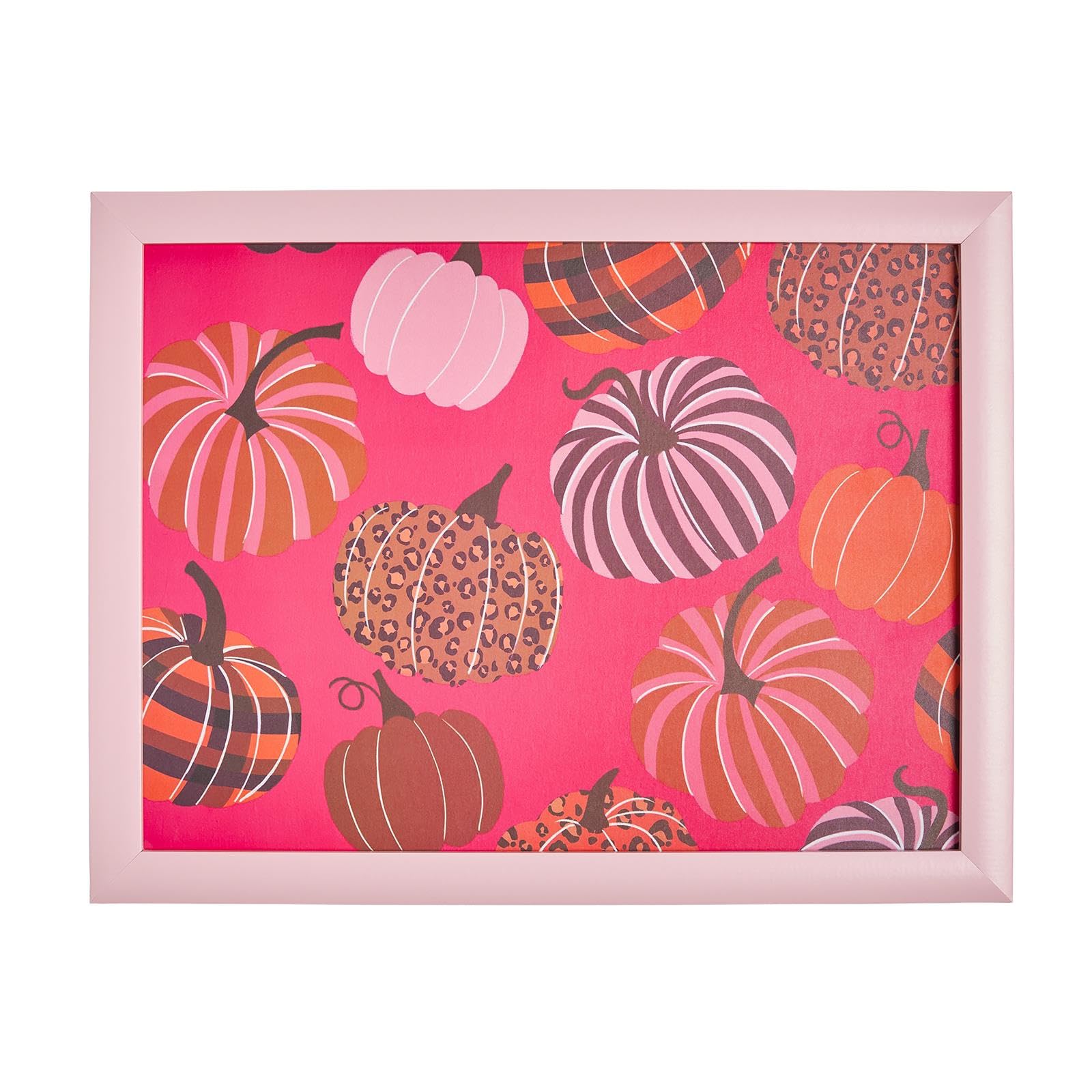 OHS Autumn Pumpkin Trays for Eating on Lap Cushioned Lap Tray, Hot Pink