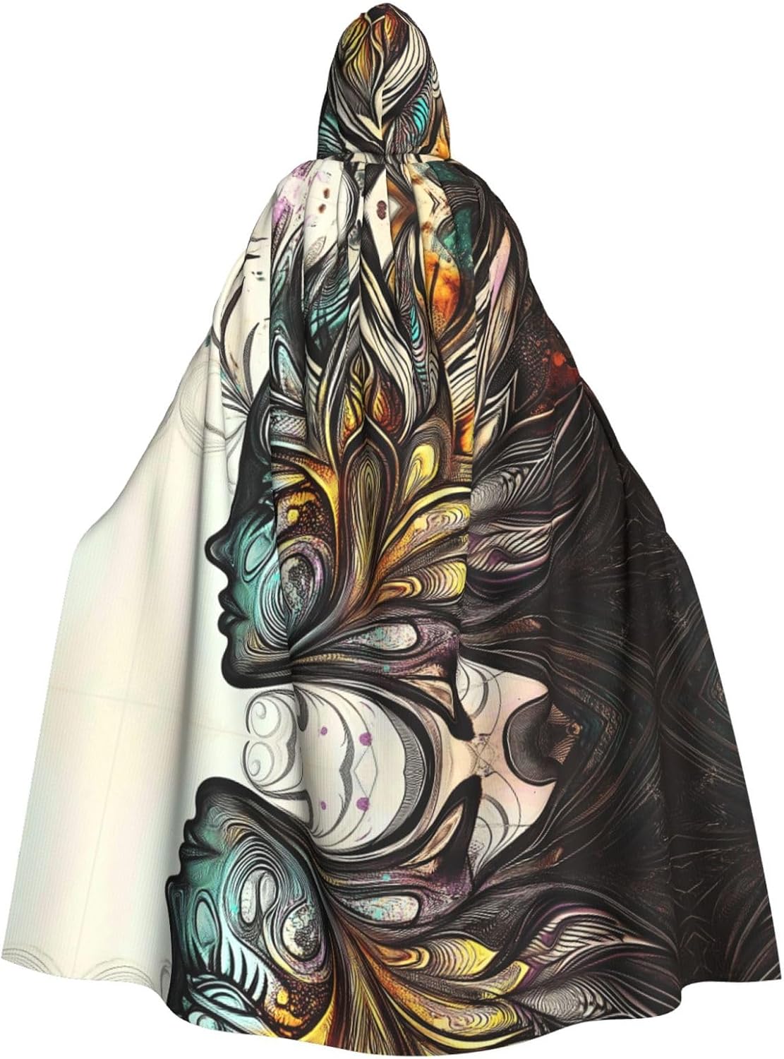 Extremely beautiful image of a woman Unique Darkness Poncho Shawl - Customizable Wearable Blanket for Women, Perfect Halloween Costume Accessory, Knight, Akatsuki, and More