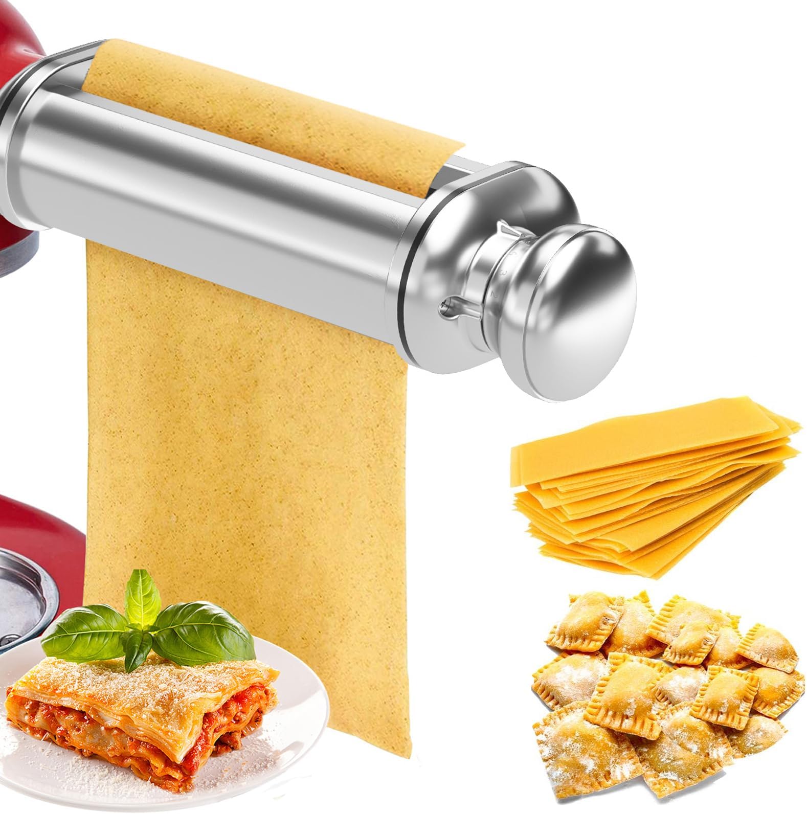 DKN 19Inch Pizza Dough Roller Machine with Hand Crank