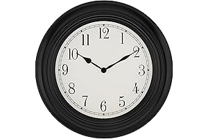 Foxtop 18 Inch Wall Clock - Quiet and Decorative for Home