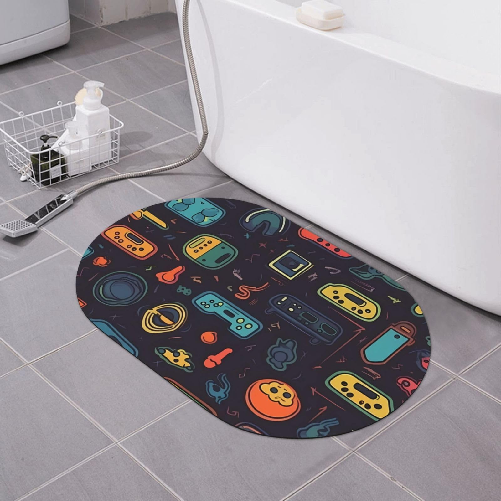 Tapis de bain terre de diatomées antidérapant et à séchage rapide BONDIJ