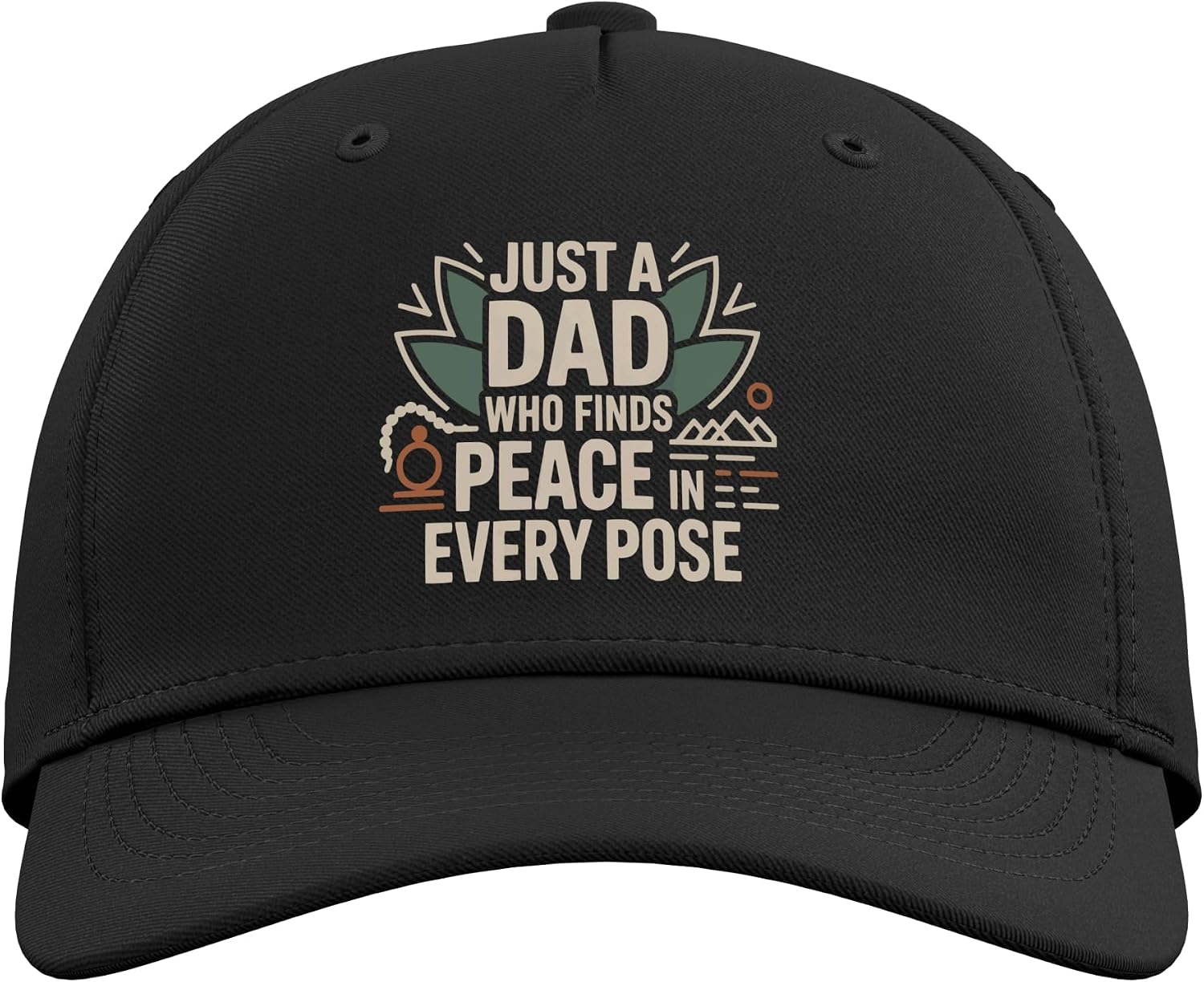 Yoga Dad Meditation Namaste Zen Fathers Day Yoga Instructor Adjustable Baseball Hat image 2