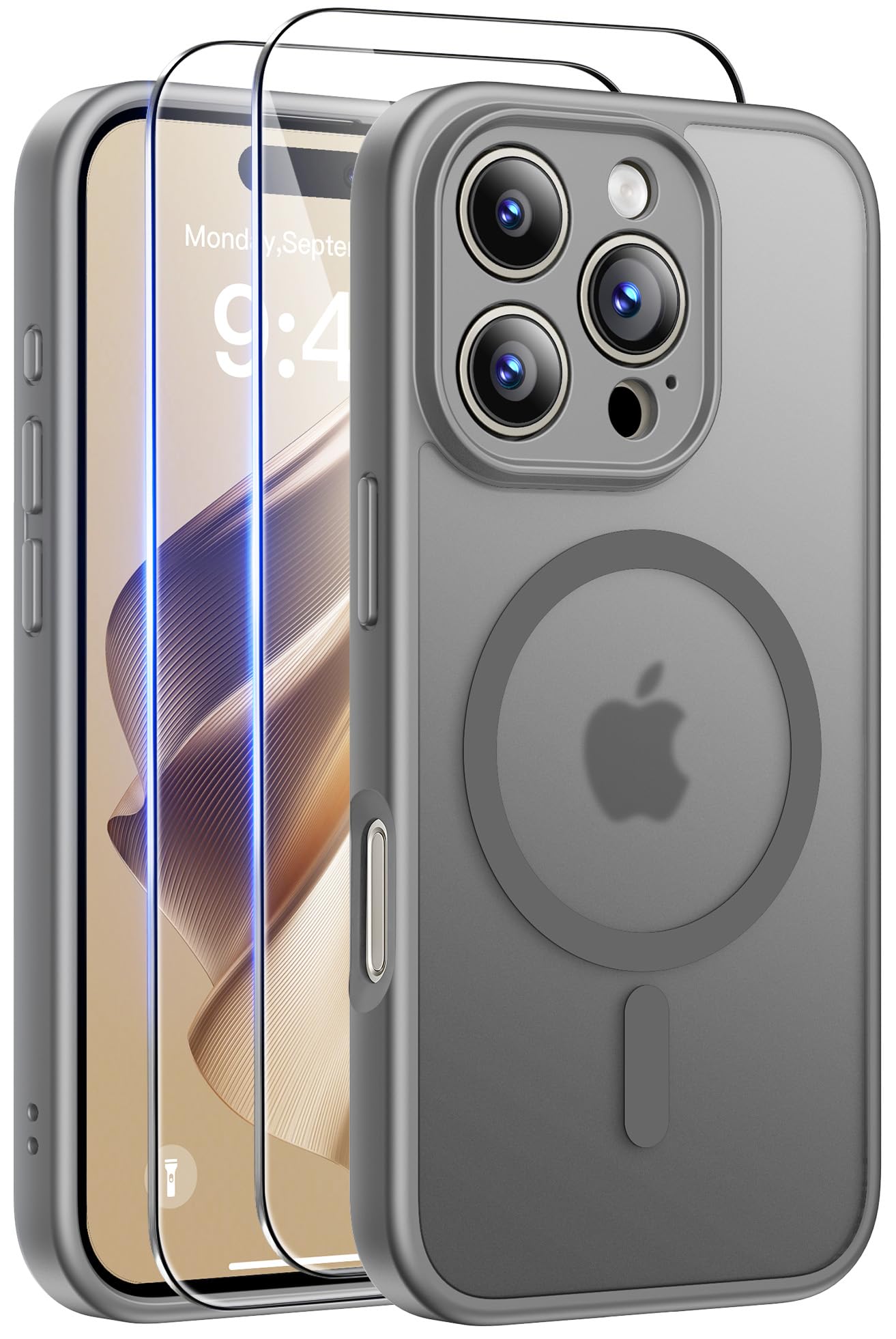 Qasyfanc Magnetic for iPhone 15 Case with 2 Tempered Glass Screen Protector, Compatible with MagSafe, Full Camera Protection, [Anti-Yellowing] Shockproof Protection Phone Case, Clear — view 16