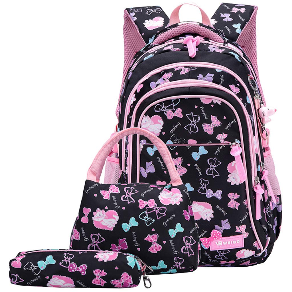 IvyH Estudiante Bolsas escolares Niños, Bolsas de escuela primaria Impresión de dibujos animados Bolsas de hombro 14 pulgadas Multicapa impermeables al aire libre de Mochila